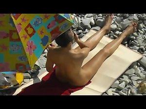 Smooth woman enjoys sunbathing Picture 6