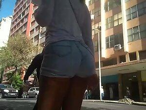 Tall girl walks slowly like she wants everyone to see her ass Picture 8
