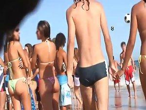 Irresistible asses of two girls at a beach Picture 2