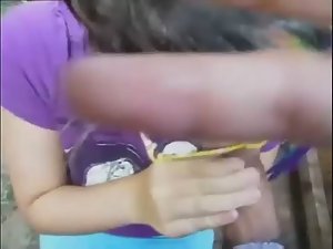 Pierced punk girl gives head outside Picture 3