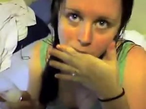 Offbeat girl drinks cum from a glass Picture 7