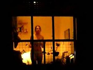Window peep of a woman dance in undies Picture 8