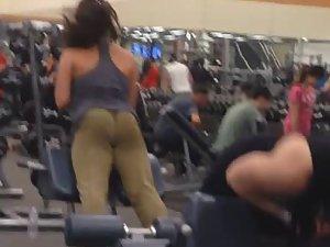 Spying on buns of steel in the gym