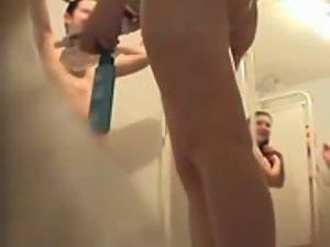 Cute naked girls showering in a group Picture 5