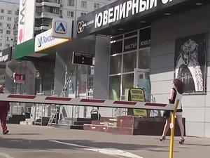 Scoring an upskirt while talking Picture 2