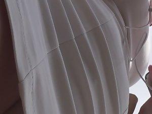 Scoring an upskirt while talking Picture 4