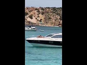 Blowjob on a yacht is recorded from the shore Picture 6