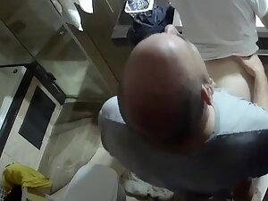 Hidden cam caught husband needing help with his boner Picture 2