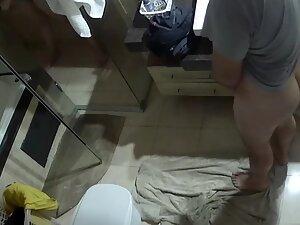 Hidden cam caught husband needing help with his boner Picture 5