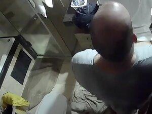 Hidden cam caught husband needing help with his boner