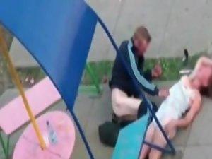 Silly couple trying to fuck on playground Picture 4