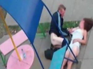 Silly couple trying to fuck on playground Picture 5