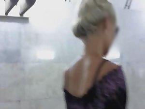 Fancy blonde got a tiny thong Picture 4