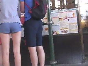 Creepshot of a sweet small butt Picture 8