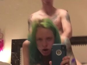 Punk girl films herself while she gets fucked Picture 3