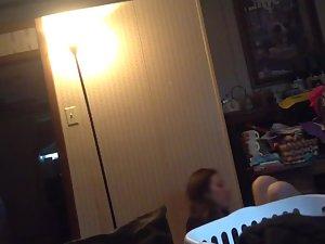 Boyish ass and flat chest of naked girlfriend Picture 1