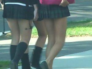 Schoolgirls in sexy short skirts Picture 5