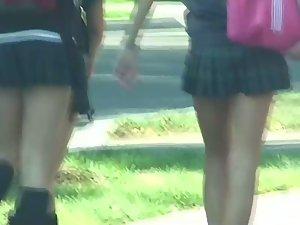 Schoolgirls in sexy short skirts Picture 6