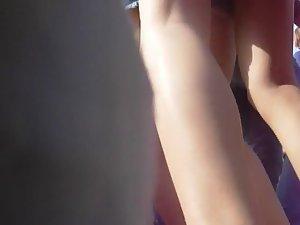Charming upskirt view under her skirt Picture 7