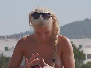 Viking girl is beautiful in topless Picture 2