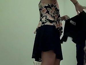 Peeping on tits of sexy girl trying new clothes Picture 5