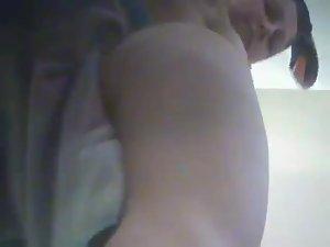 Peeping a hairy pussy and a firm ass Picture 4