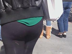 Hot chick yanks tights on her ass Picture 6