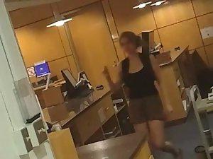 Everybody loves the busty librarian girl Picture 1