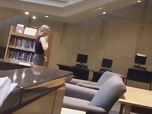 Everybody loves the busty librarian girl Picture 6