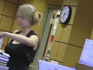 Everybody loves the busty librarian girl Picture 8