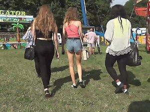 Visible thong of hot teen during festival day Picture 6