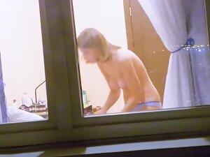 Window peep on neighbor's juicy naked tits Picture 4