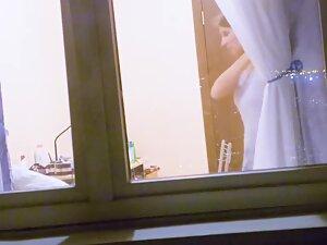 Window peep on neighbor's juicy naked tits Picture 6