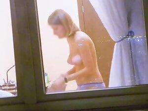 Window peep on neighbor's juicy naked tits