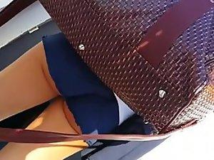 Tight little ass boards an airplane