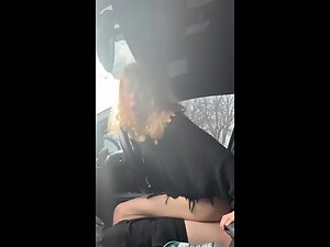 Girl with lots of piercings sucks and fucks in a car Picture 3