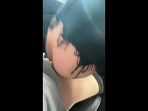 Girl with lots of piercings sucks and fucks in a car Picture 5