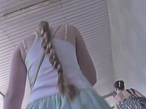 Long braided hair and hot ass in upskirt Picture 8