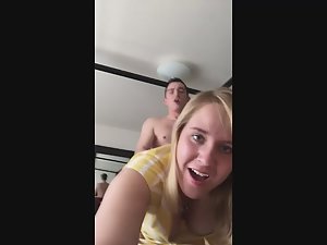 Teen girl makes selfie while fucking Picture 2