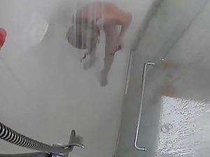 Hidden cam caught her shower and shave Picture 2