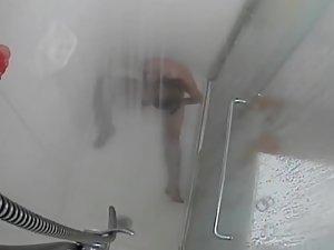 Hidden cam caught her shower and shave Picture 3