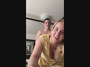 Happy girl loves how she looks during sex Picture 2