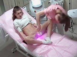 Spying on stunning girl getting a depilation