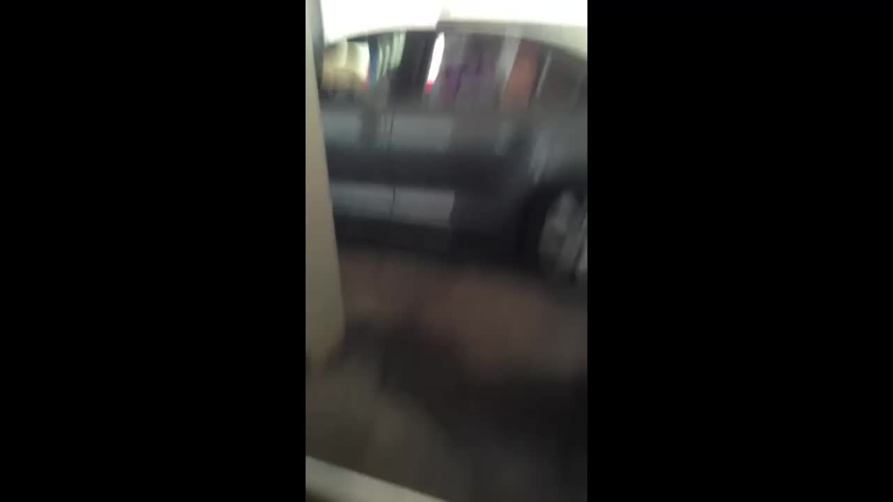 Car sex in front of everybody at the gas station