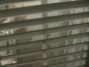 Peeping on my neighbor through the grill Picture 3