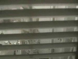 Peeping on my neighbor through the grill Picture 7