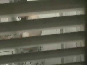 Peeping on my neighbor through the grill Picture 8