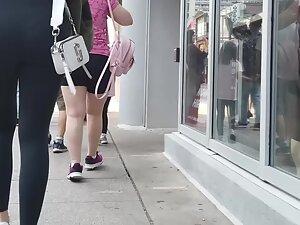 Her smile made him follow her seductive ass and thong Picture 2