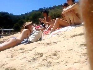 Topless cuties on the beach Picture 2
