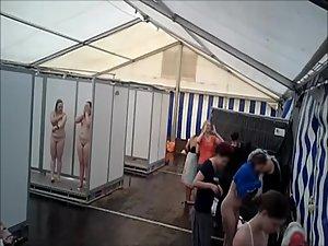 Lots of naked girls in a big public shower Picture 3